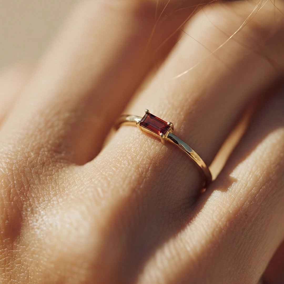Baguette Birthstone Ring