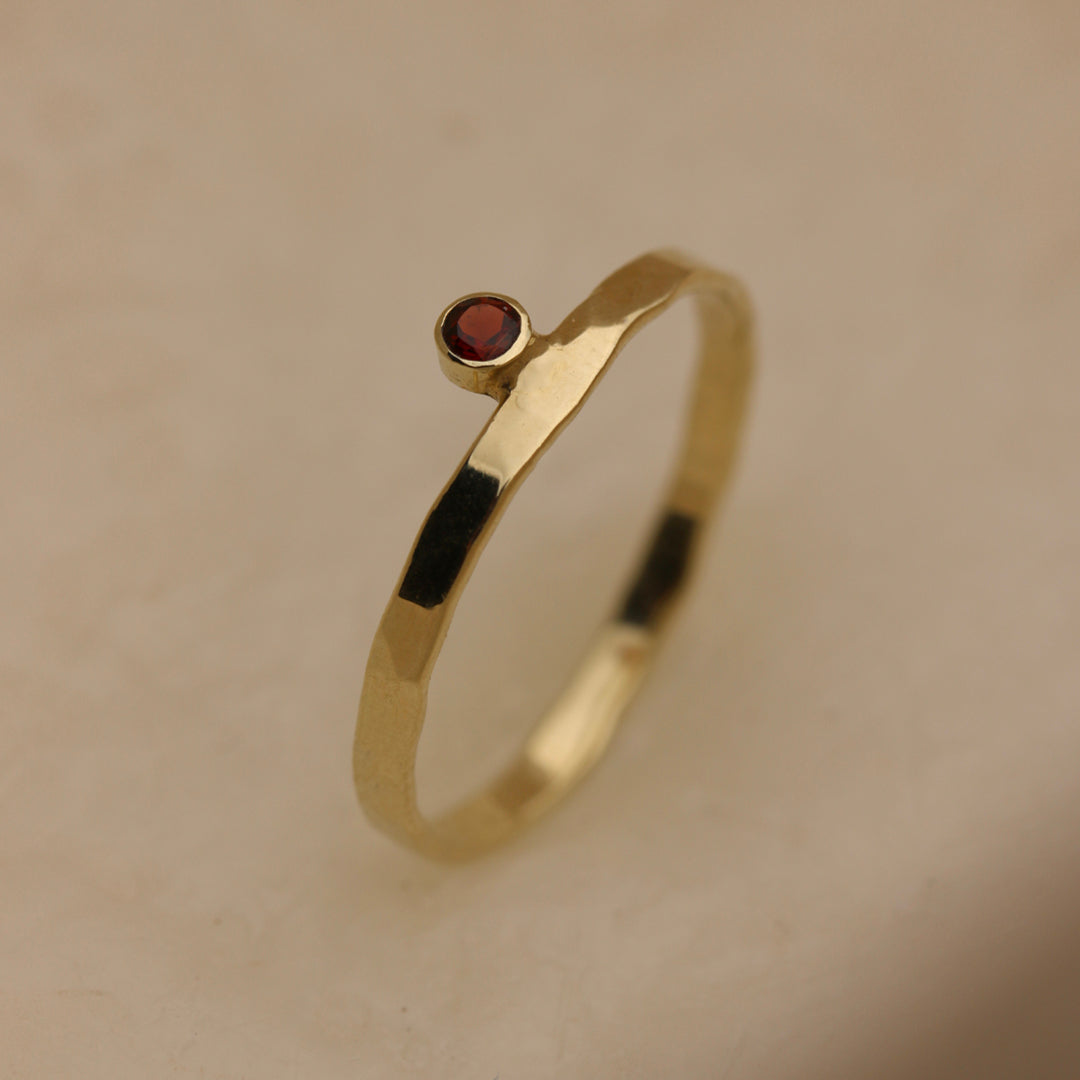 Coral Birthstone Ring