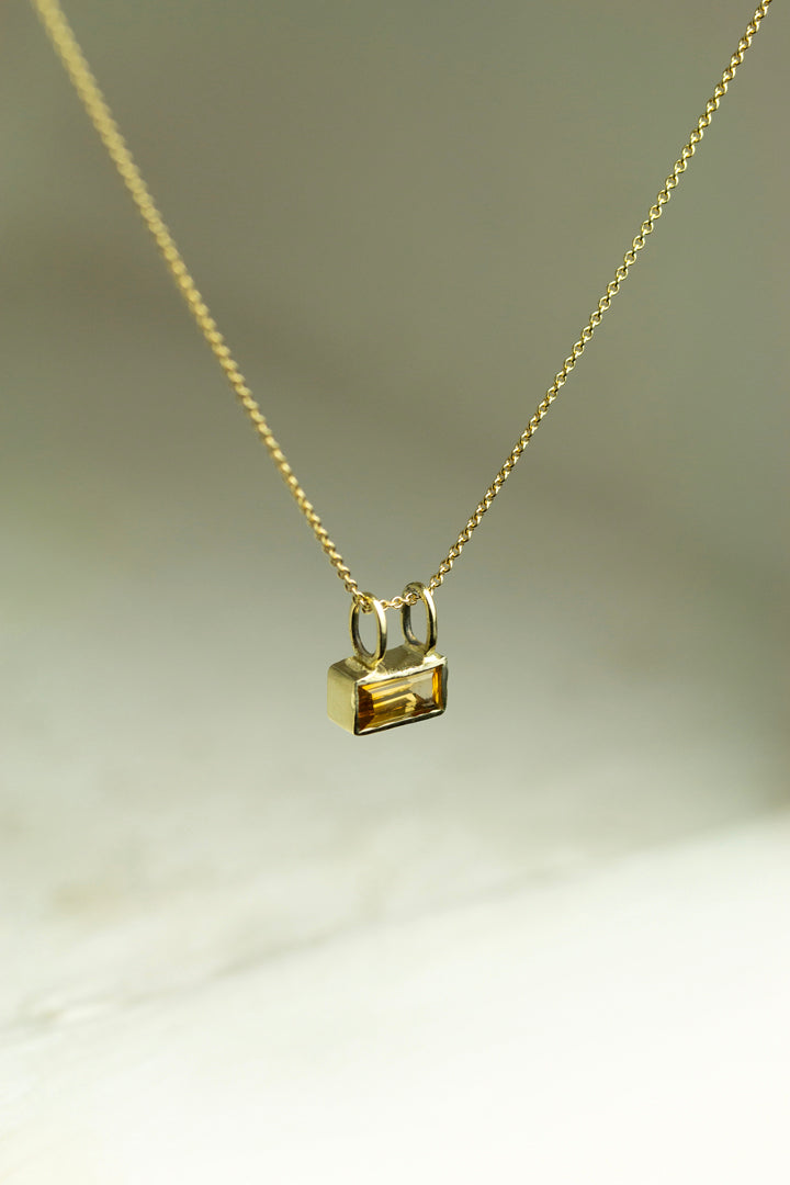 Gem-Bag Ketting Citrien