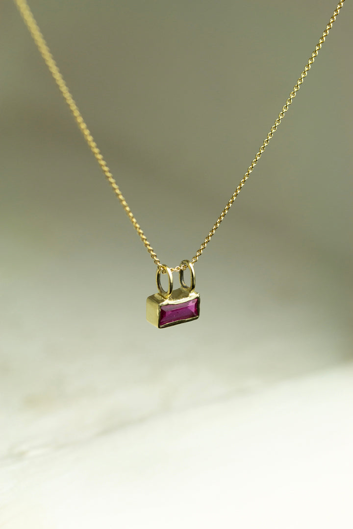 Gem-Bag Ketting Robijn