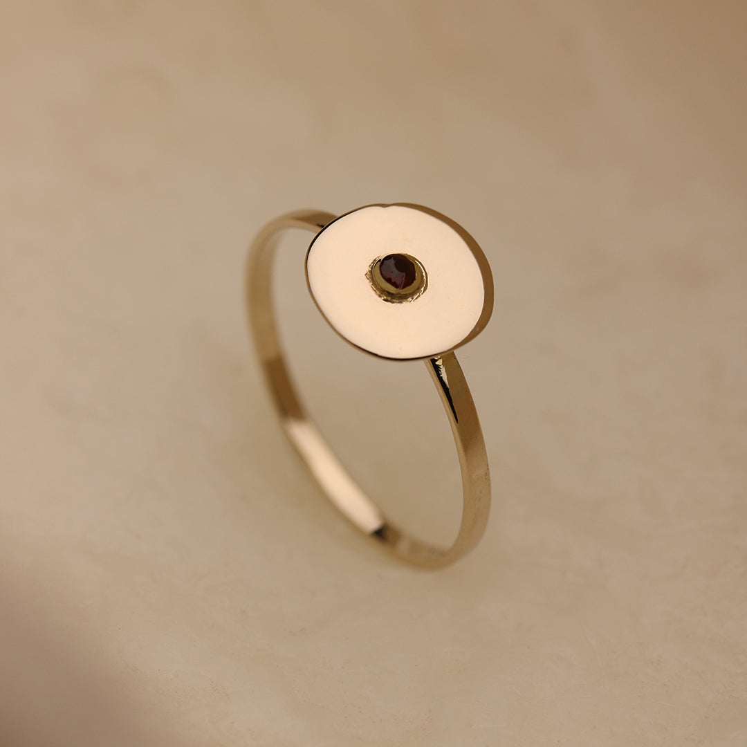 Pebble Birthstone Ring