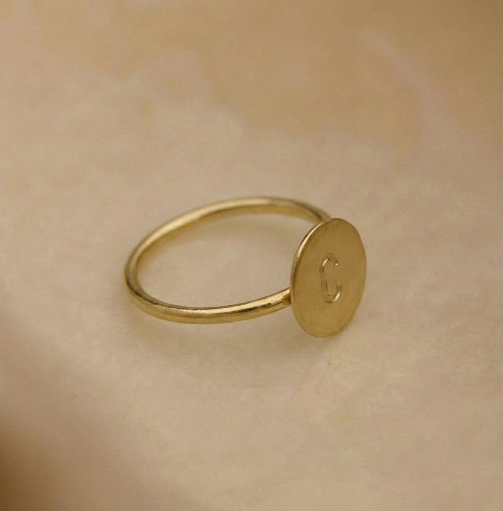 Pebble Letter Ring