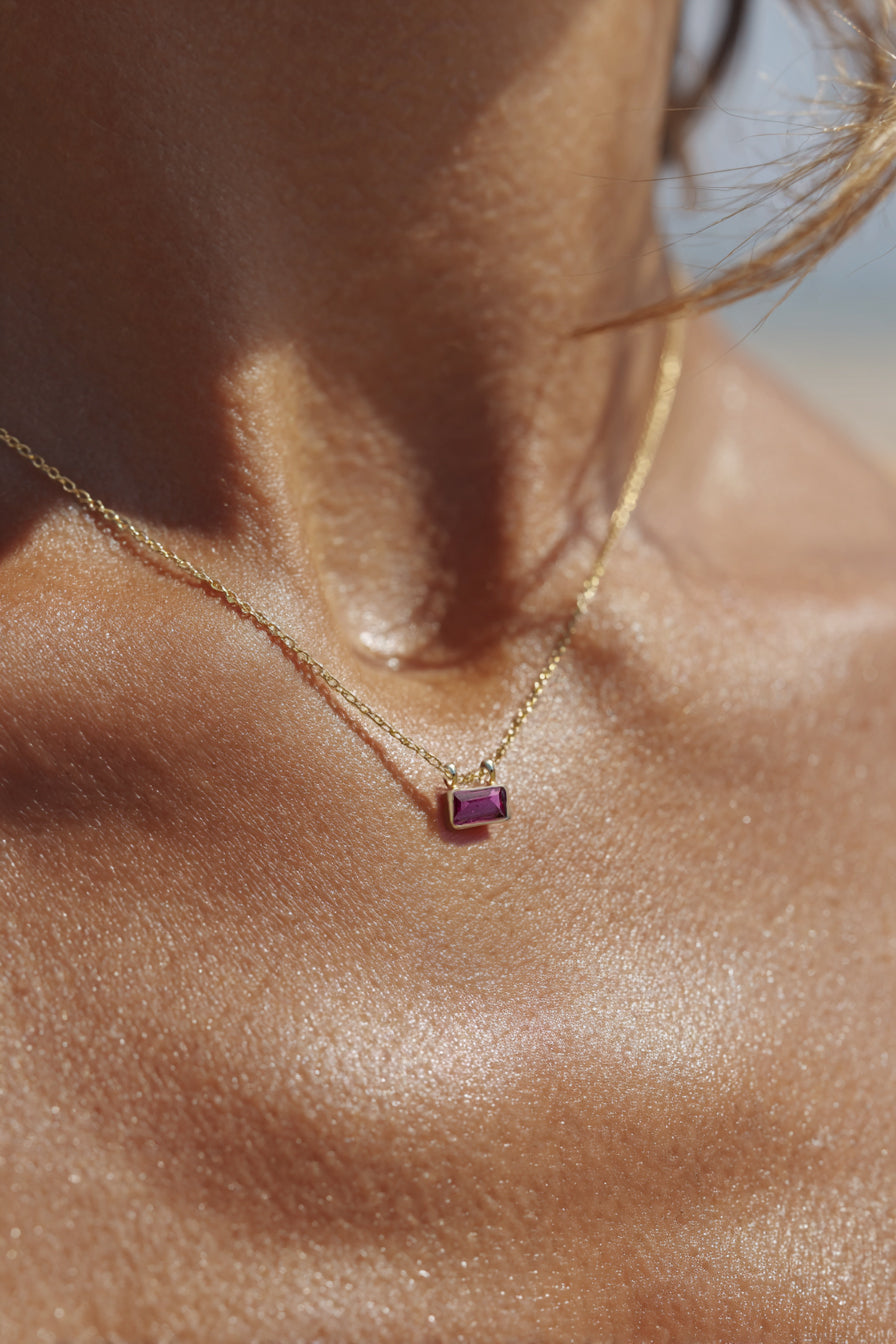 Gem-Bag Ketting Robijn