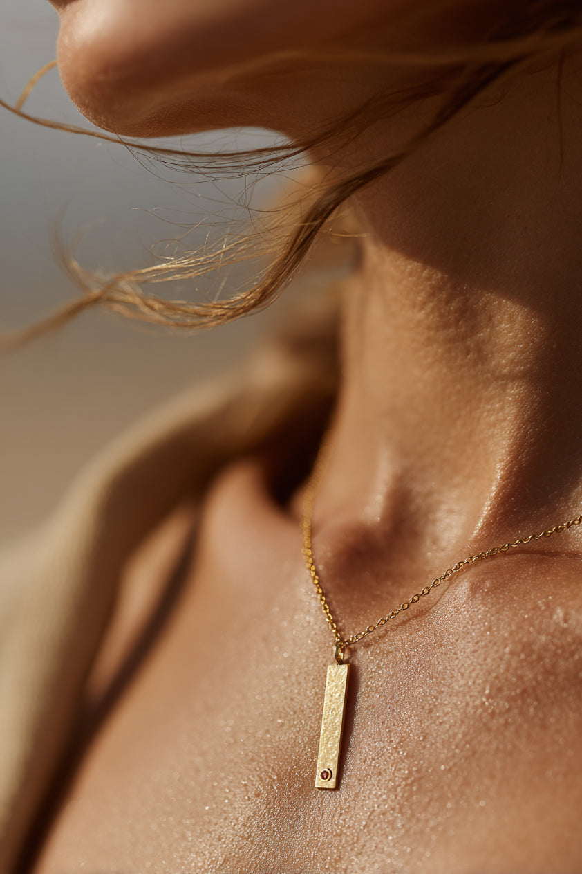 Wave Birthstone Necklace