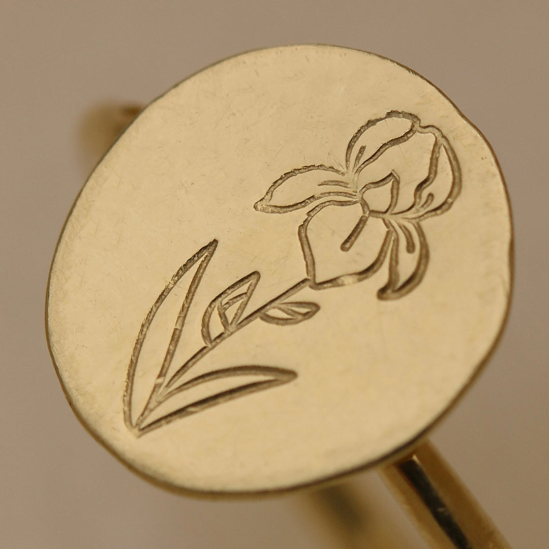 Pebble Birthflower Ring