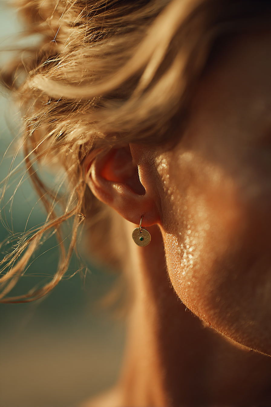 Pebble Birthstone Earring