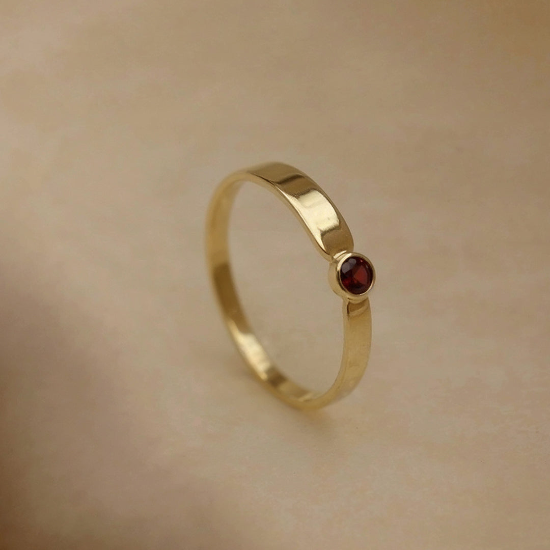 Wave Birthstone Ring